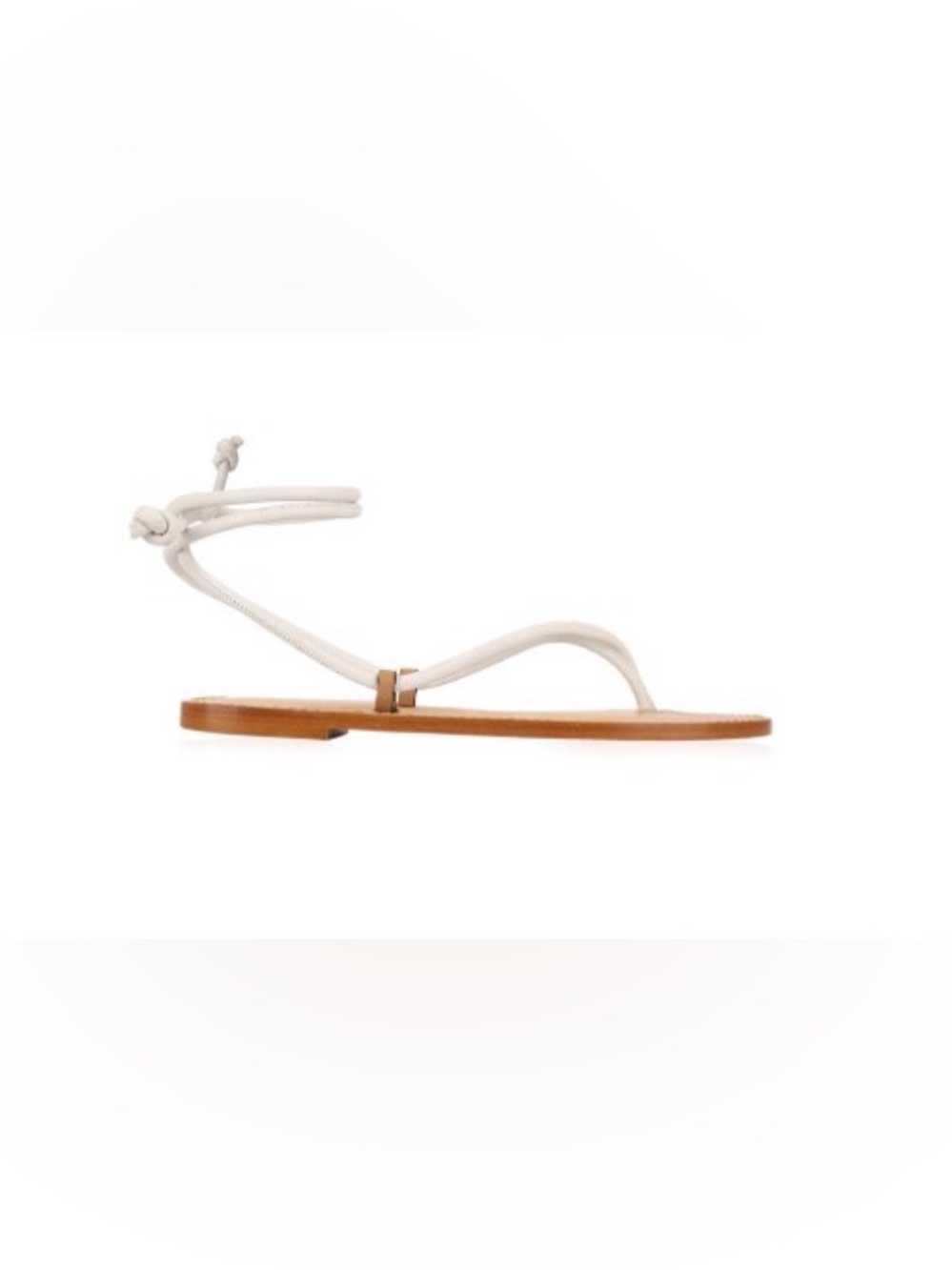 AMANU Kilimanjaro White Leather Strappy Gladiator Tie Sandals Size 7